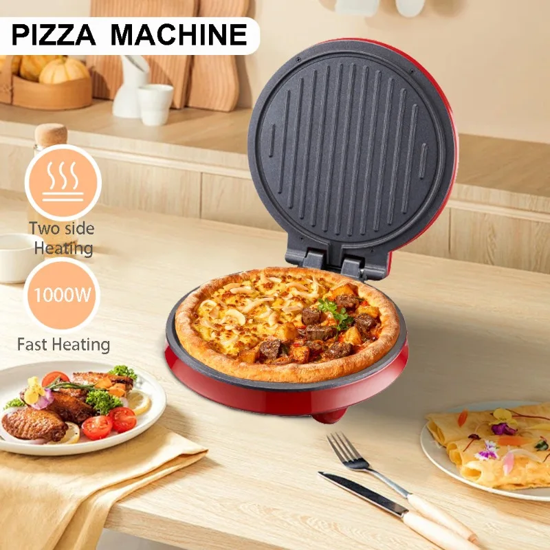 Waffle Cone Maker - 110V elektrische pizzamachine, dubbelzijdig verwarmende elektrische