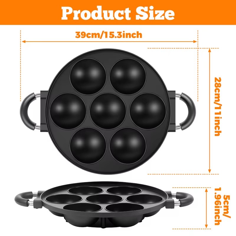7-delige aluminiumvorm voor pa - Mini Pancake Griddle recensie en prijs